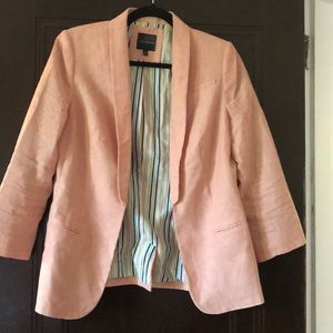 The Limited Orange 3/4 Sleeve Blazer